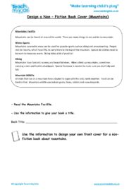 Worksheets for kids - design-a-nonfiction-book-cover-mountains